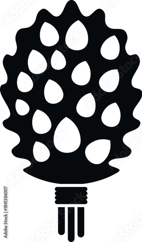 Sauna broom icon depicting a venik for a traditional banya bathing experience