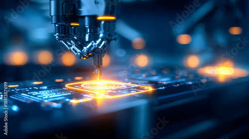 Automated robotic system inspecting electronic components with precision and efficiency