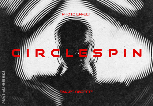 Circle Spin Photo Effect Mockup