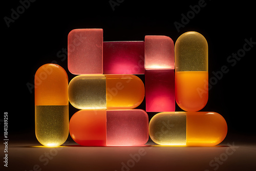 red and yellow pills