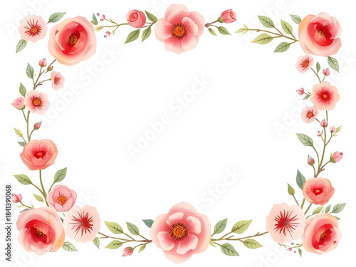 pink roses wreath frame, rose floral border, romantic pink flower frame, decorative rose corners, elegant roses illustration, wedding floral border, pastel pink rose frame, botanical flower frame, cla