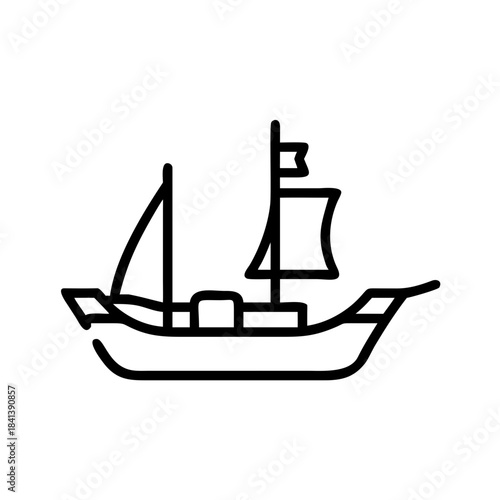 ship isolated on white