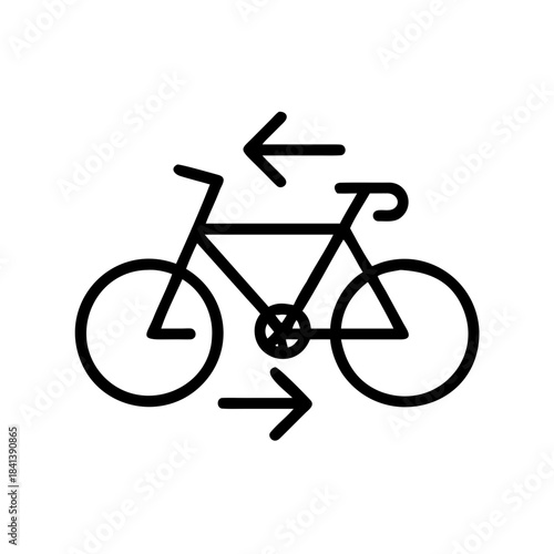 bicycle icon on white background