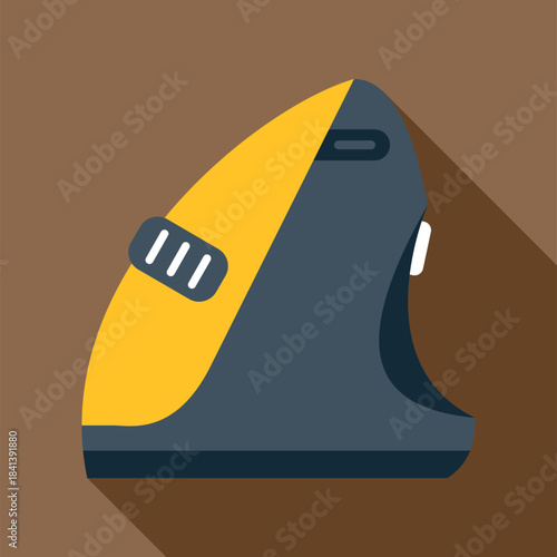 Welding helmet providing safety gear for worker in flat design style