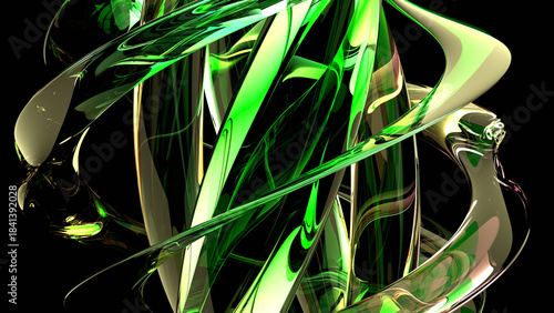 VJ クリスタル ガラス 水晶 宝石 スタイリッシュ 緑 [別Verあり]