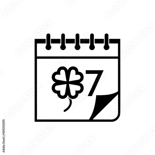 black st patrick's day calendar clip art preview