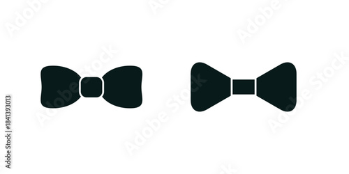 Classic bow tie icon symbol vector illustration isolated on white background elegant fashion accessory design for formal wear party branding clothing or events