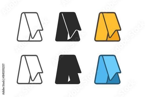 Modern Foldable Shelter Design. Folded and portable shelter with compact footprint, abstract minimal vector illustration, first in