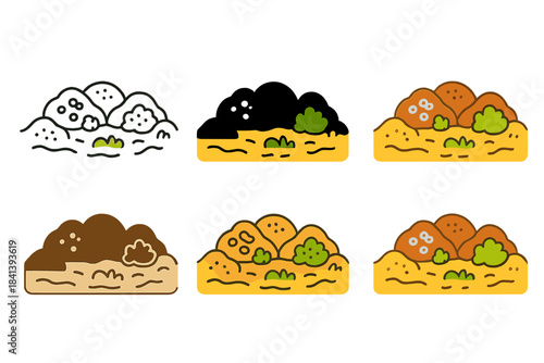 Cryptobiotic Desert Surface. Desert soil surface with cryptobiotic crust made of cyanobacteria, lichens, and mosses forming