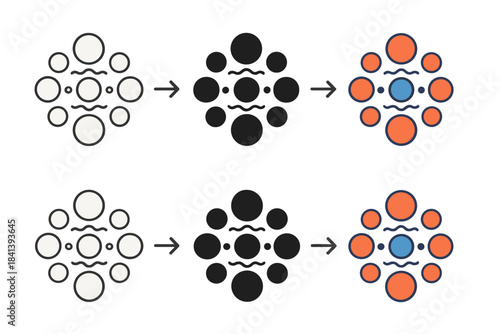 Supersolid Phase Transition. Microscopic particle cluster exhibiting phase transition into supersolid state, simple symmetrical