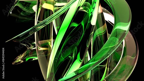 VJ クリスタル ガラス 水晶 宝石 スタイリッシュ 緑 [ループ対応] [別Verあり]