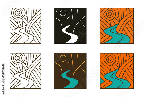 Beaver Dam Harmony. Beaver Dam Timber, abstract natural harmony combining geometric wood textures and river curves, first in line