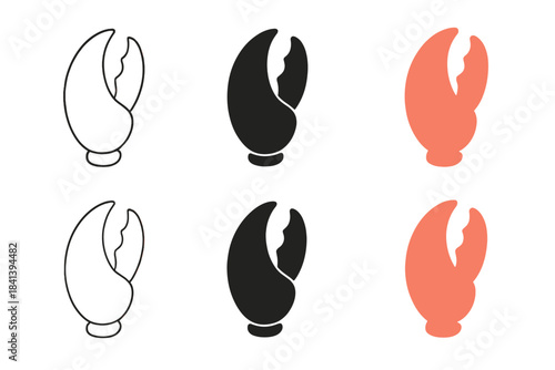 Lobster Claw Artistry. Lobster Coral Claw, minimalist sea-inspired form merging contrast, rhythm, and natural texture, first in