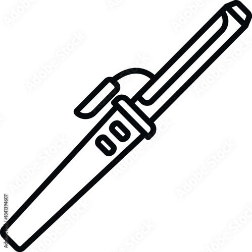 Hair curling iron representing beauty, hairdressing, and styling concepts