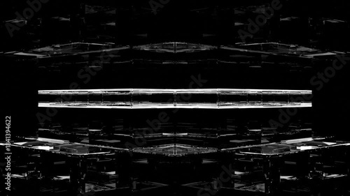 クリスタル 屈折 キューブ アブストラクト VJ 白黒 [ループ対応] [別Verあり]