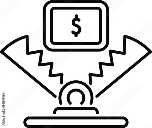 Dollar bill as bait in an open bear trap symbolizing financial risk and scam