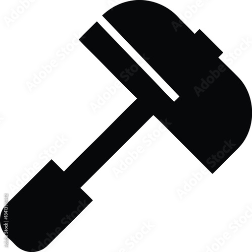 polo mallet icon Black silhouette vector illustration on transparent background