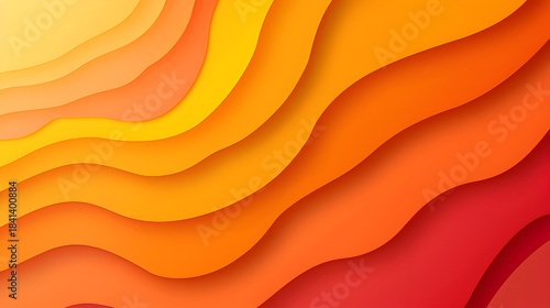 Fototapeta Naklejka Na Ścianę i Meble -  Abstract Layered Paper Cut Ocean Waves Background