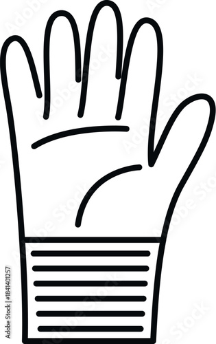 Rubber cleaning glove representing protection, safety, and household work