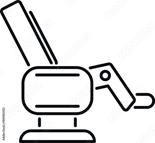 Podiatry chair line icon representing medical foot care