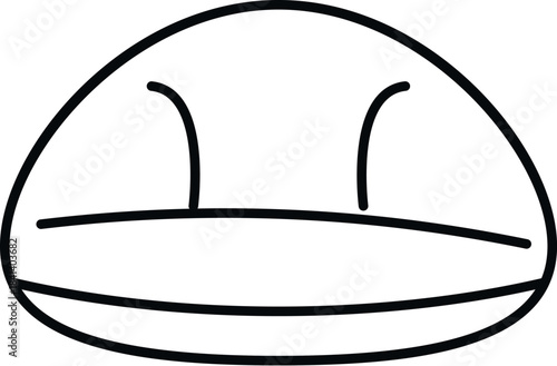 Abstract smiling face using minimalist line art