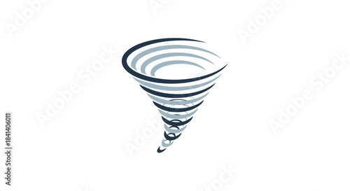 Abstract tornado illustration conveying severe weather and climatic phenomena concept representation