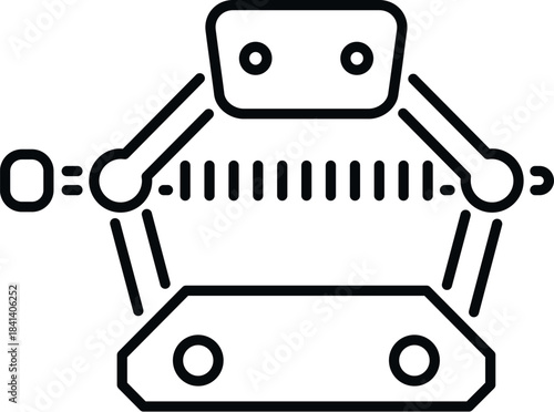 Scissor jack design representing automotive lifting for car maintenance