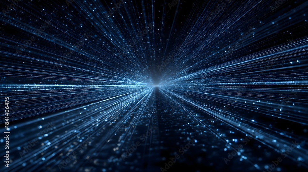 Fototapeta premium binary code background sci-fi matrix tunne