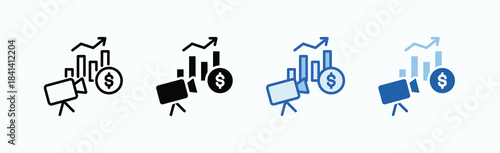 Projection Icon Sheet Multiple Style Collection Isolated Vector