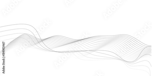 Abstract wavy lines flowing design. Suitable for AI  tech  network  science  digital technology themes