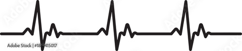 Ecg heartbeat rhythm line graph