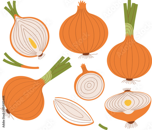 Vector Line Art Set of Five Simple Birthday Cakes with Two Tiers, Drip Icing, and Candles, Ideal for Minimalist Party Graphics, Coloring, and Celebration Icons.