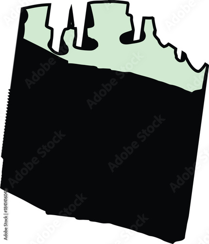 This ethereal and serene illustration uses a muted lavender-grey color to depict an abstrac