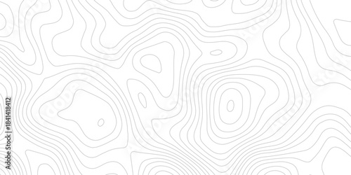 Abstract digital modern topography white and soft grey pattern lines sea map area space geometric strip grid line topo map technology modern design white background.