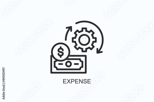 Expense Icon Or Logo Isolated Vector Illustration