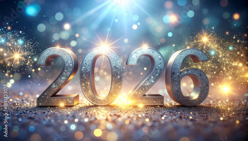 Sparkling new year s eve decoration with glitter and sparkler for 2026 celebration