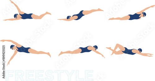 Vector Collection of Pink Strawberry Ice Cream Scoops in Waffle Cones, with One Melting, Ideal for Summer Treats, Dessert Menus, Sweet Food, and Graphic Design.