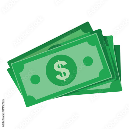 green dollar bills stack, financial concept clip art preview