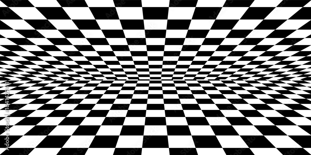 Fototapeta premium Black and white checkered pattern, Checkerboard seamless pattern