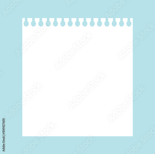 Illustration of white notebook binder paper  for school, work, office, journal.