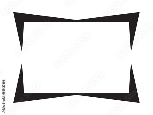 Sharp Corner Panel in silhouette white background.