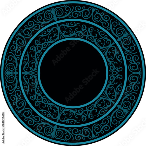 round frame ornament design with a touch of carving