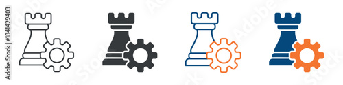 Strategy Icon Set Multiple Style Collection 