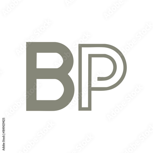 Bold letter B and elegant letter P logo
