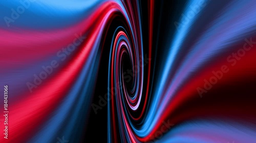 Hypnotic glowing spiral tunnel with abstract colorful swirling fractal motion, ideal for EDM visualizers, digital art projects, futuristic backgrounds, and seamless video loops.
