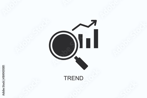 Trend Icon Or Logo Isolated Vector Illustration