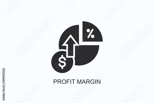 Profit Margin Icon Or Logo Isolated Vector Illustration