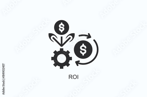 Roi Icon Or Logo Isolated Vector Illustration