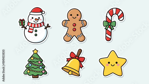 Happy New Year Celebration Cards and Party Elements Set