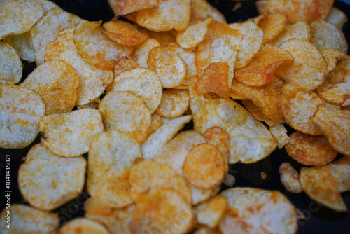 chips. Chips platter at an event. detail.